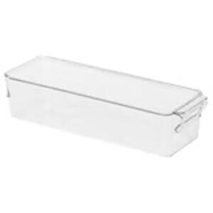 IKEA KLIPPKAKTUS Clear Fridge Storage Box Stackable Organizer with Lid